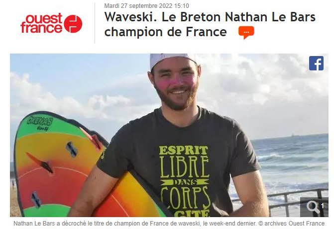 Nathan Le Bars, champion de France 2022